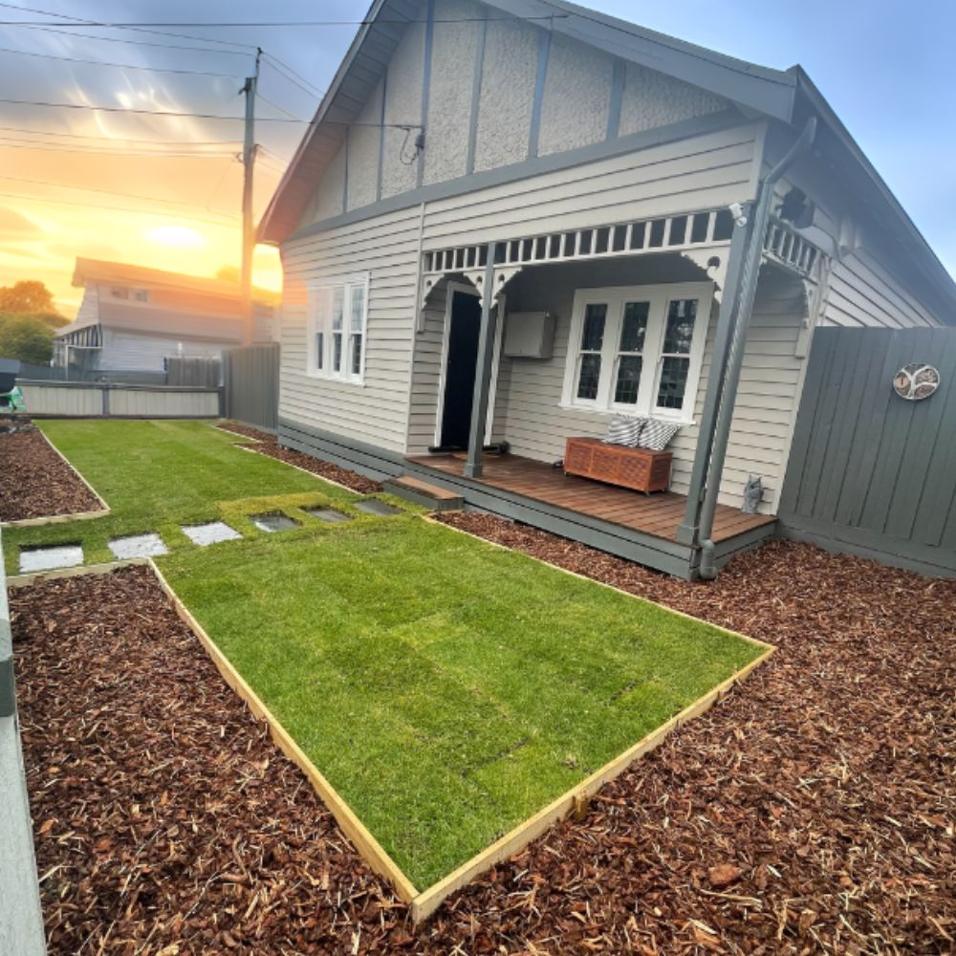 Mulch in a garden