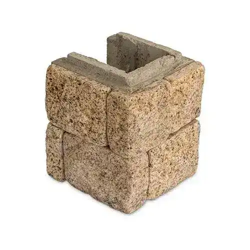BLOCSMART SORRENTO GRANITE HALF END BLOCK - LEFT CORNER 165X202X202