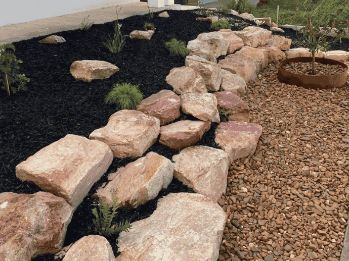 Rock garden edging