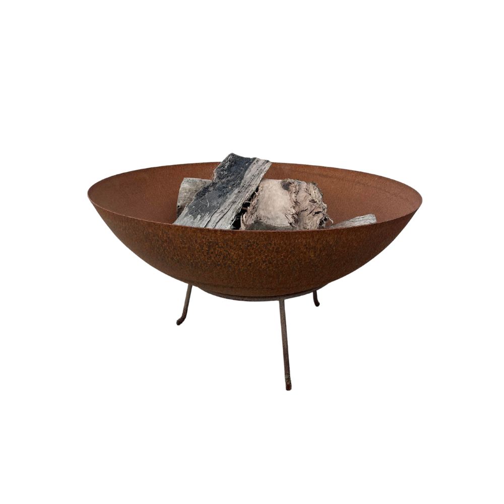 FIRE PIT CORTEN STEEL WITH STAND 600MM (SMALL)