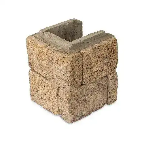 BLOCSMART SORRENTO GRANITE HALF END BLOCK - RIGHT CORNER 165X202X202