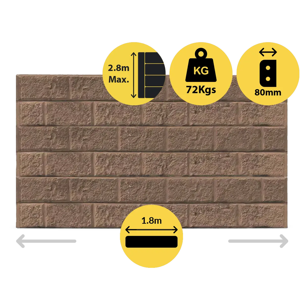 CONCRETE SLEEPER STANDARD BLOCK FACE JASPER 1800X200X80MM
