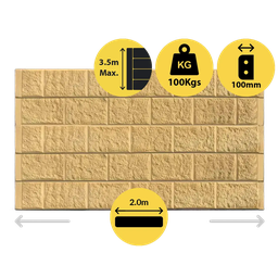 [321385] CONCRETE SLEEPER HEAVY DUTY BLOCK FACE SANDSTONE 2000X200X100MM